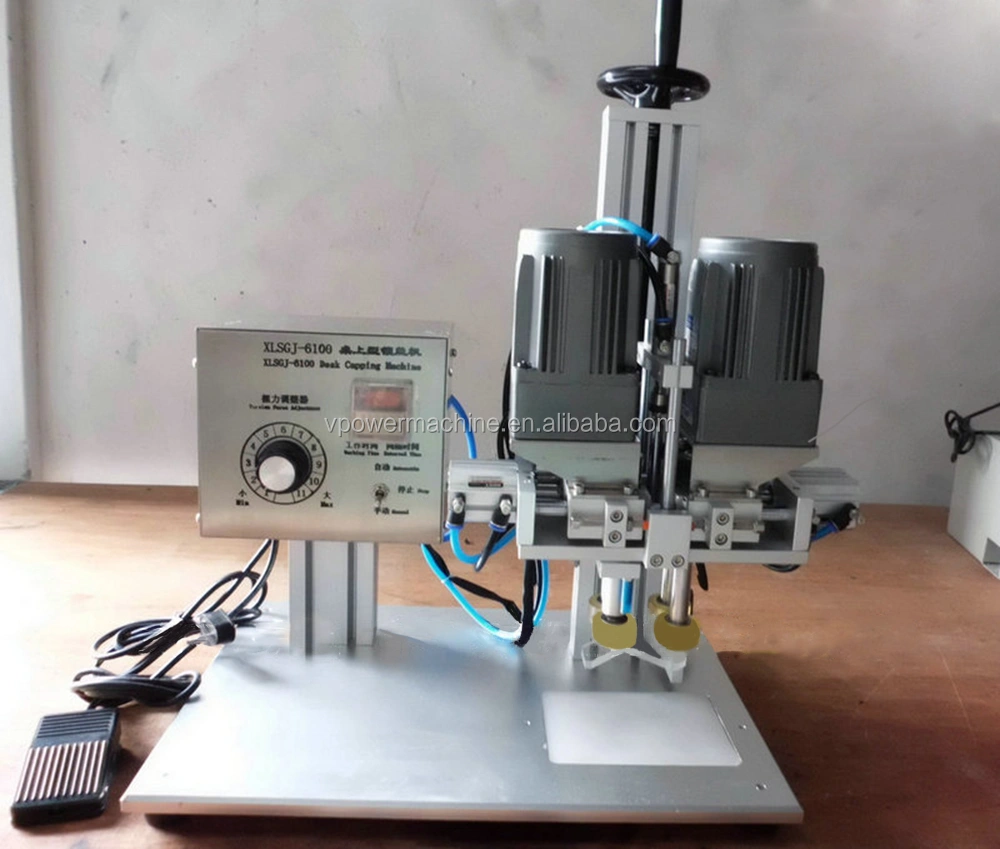 6100 Type desktop Pneumatic semi-automatic capping Screwing machines for round cap, pump, spray tightening,plastic Screw Cap