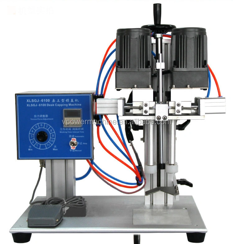 6100 Type desktop Pneumatic semi-automatic capping Screwing machines for round cap, pump, spray tightening,plastic Screw Cap
