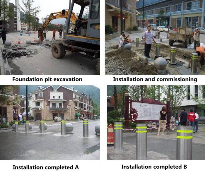 Bollards installation