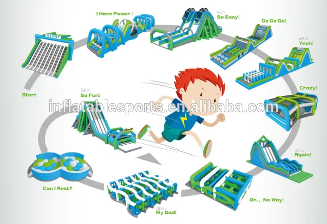 inflatable obstacle run