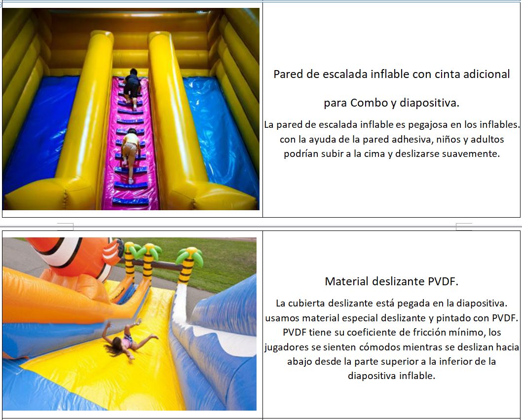 inflable tobogan con piscina