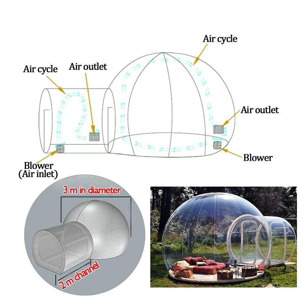 transparent bubble tent