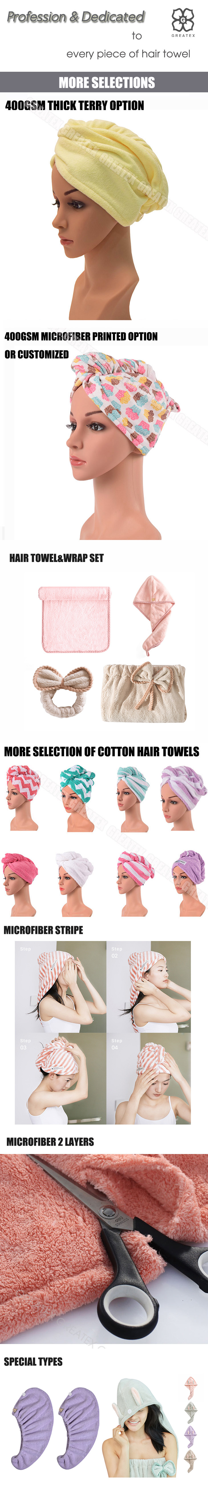 towel hair cap