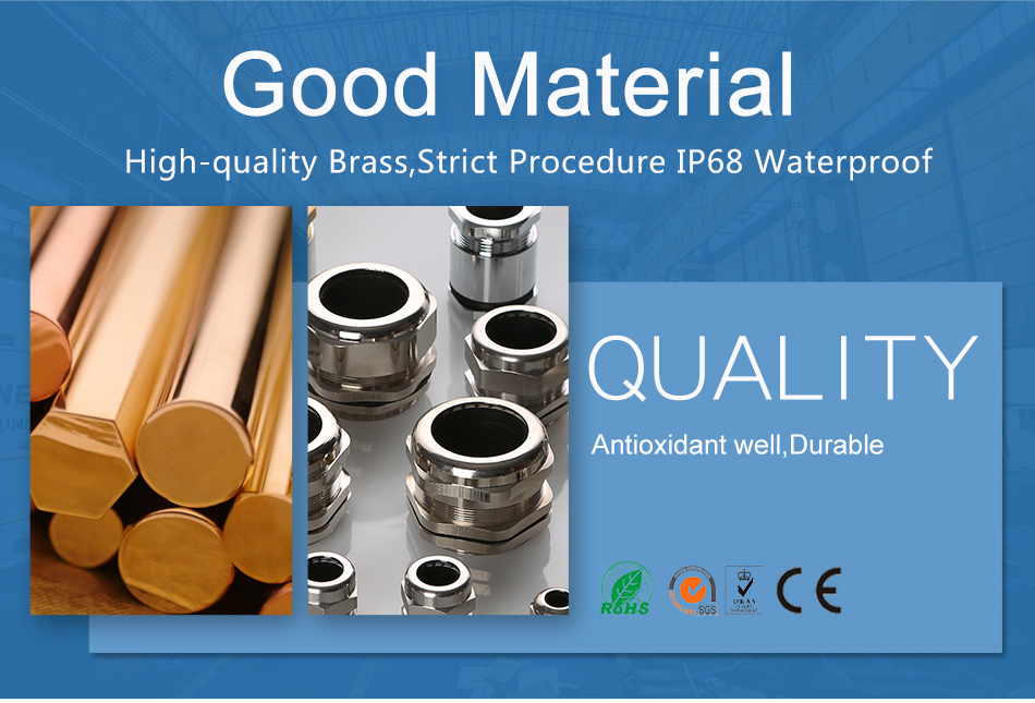 Hot Sell Rohs,IP68 Metric Thread Type,armoured nylon cable gland sizes