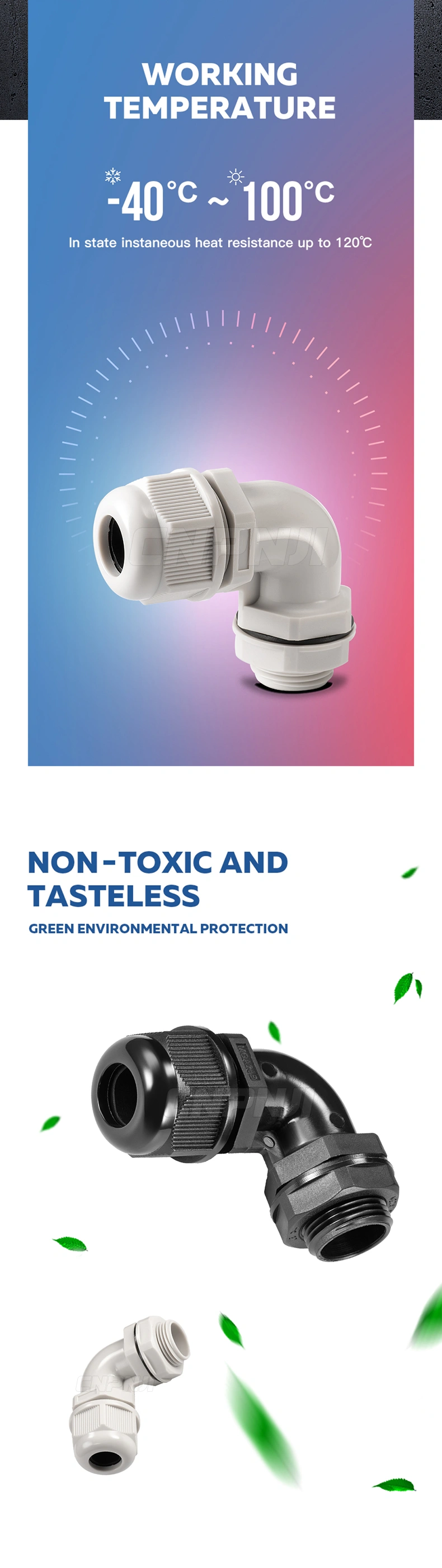 Manufacturer,90 degree union elbow,Plastic Cable Gland