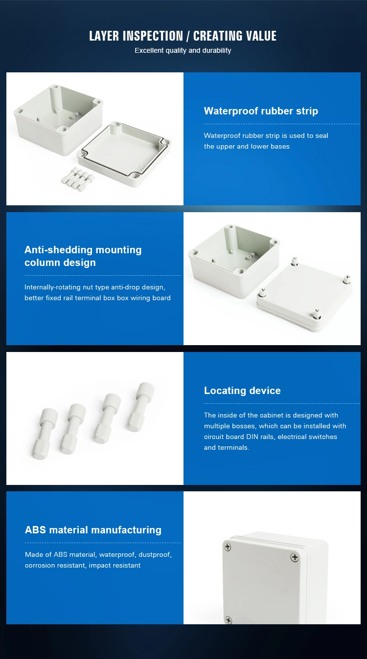 Manufacturer Outdoor Plastic IP66 Electrical Waterproof Junction Box 6 terminal junction box