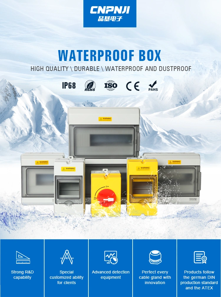 New plastic waterproof enclosure 4x4 junction box distribution box electric