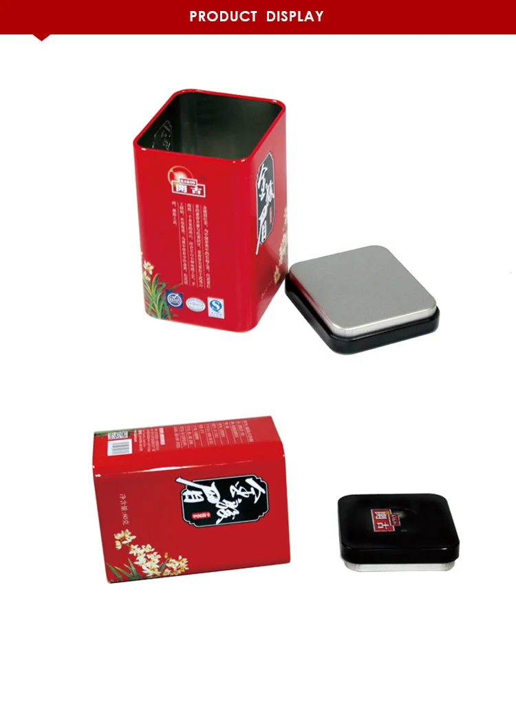 Wholesale Metal Tea Tin Cans With Double Lid / Promotional Tea Tin Boxes