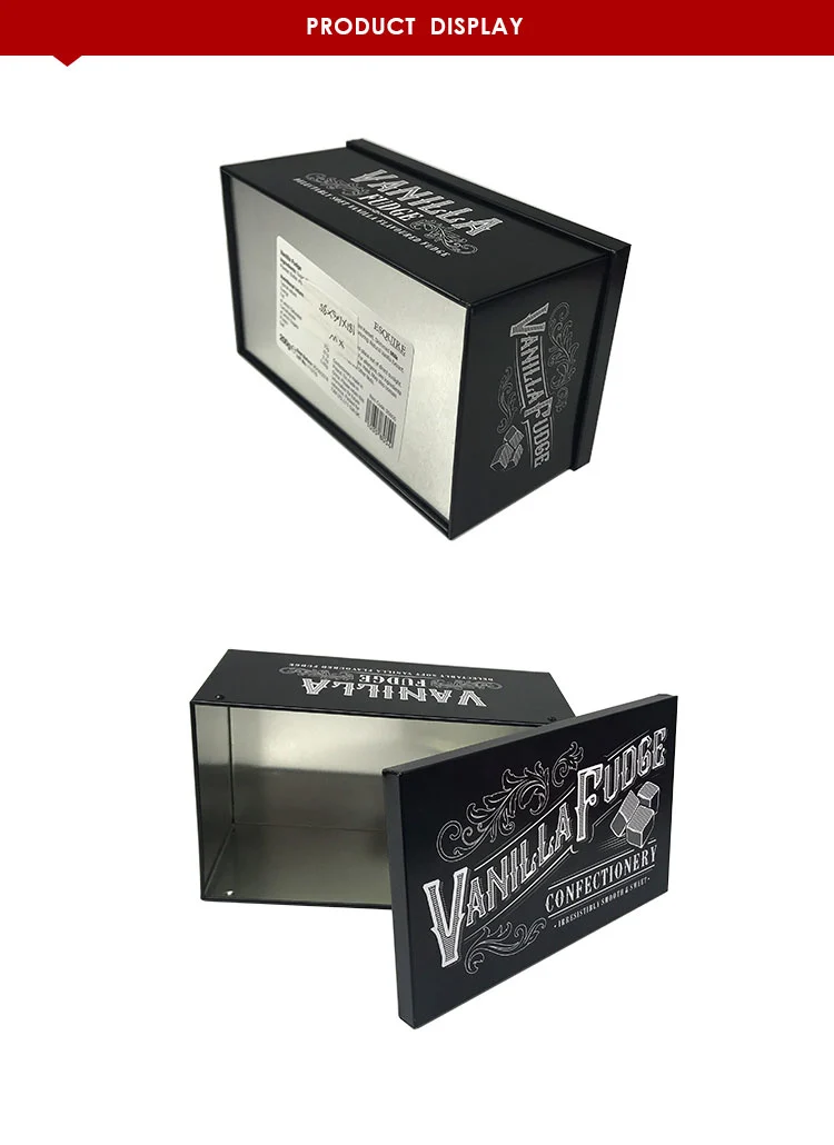 Fashion Designs Gift Packing Tin Box With Customized Logo Rectangular Vintage Storage For Socks T-shirts Clothes