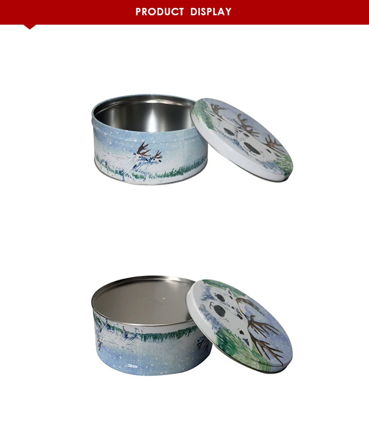 Wholesale Food Grade Tea Tin Box Cylinder Shape Best Selling Nut Biscuit Cookies Tin Can