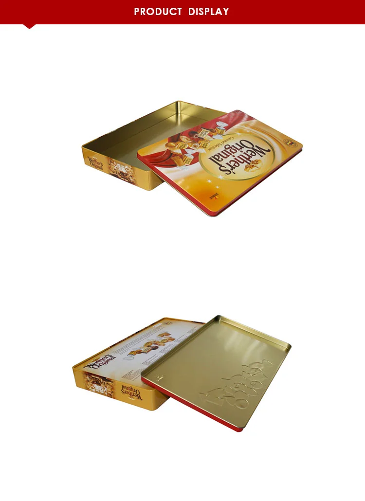 Hot Sale High Quality Cracker Chocolate Nut Packing Tin Box Customized Food Grade Snacks Package Gift Tin Box