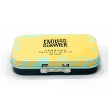 Metal Hinged Top Tin Box Containers Rectangular Empty Portable Mini Storage Case Box with Lid