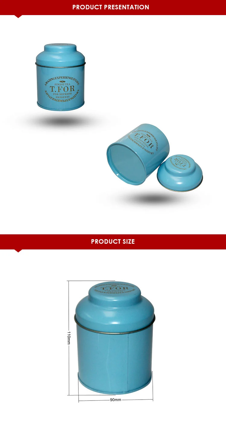 Factory wholesale custom metal tea tin can small 50g tea tin boxes