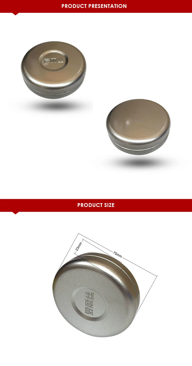 Airtight small candy tin box custom portable round candy mint tin can