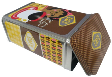 Wholesale rectangular metal coffee tin boxes custom coffee tin can tea tin can