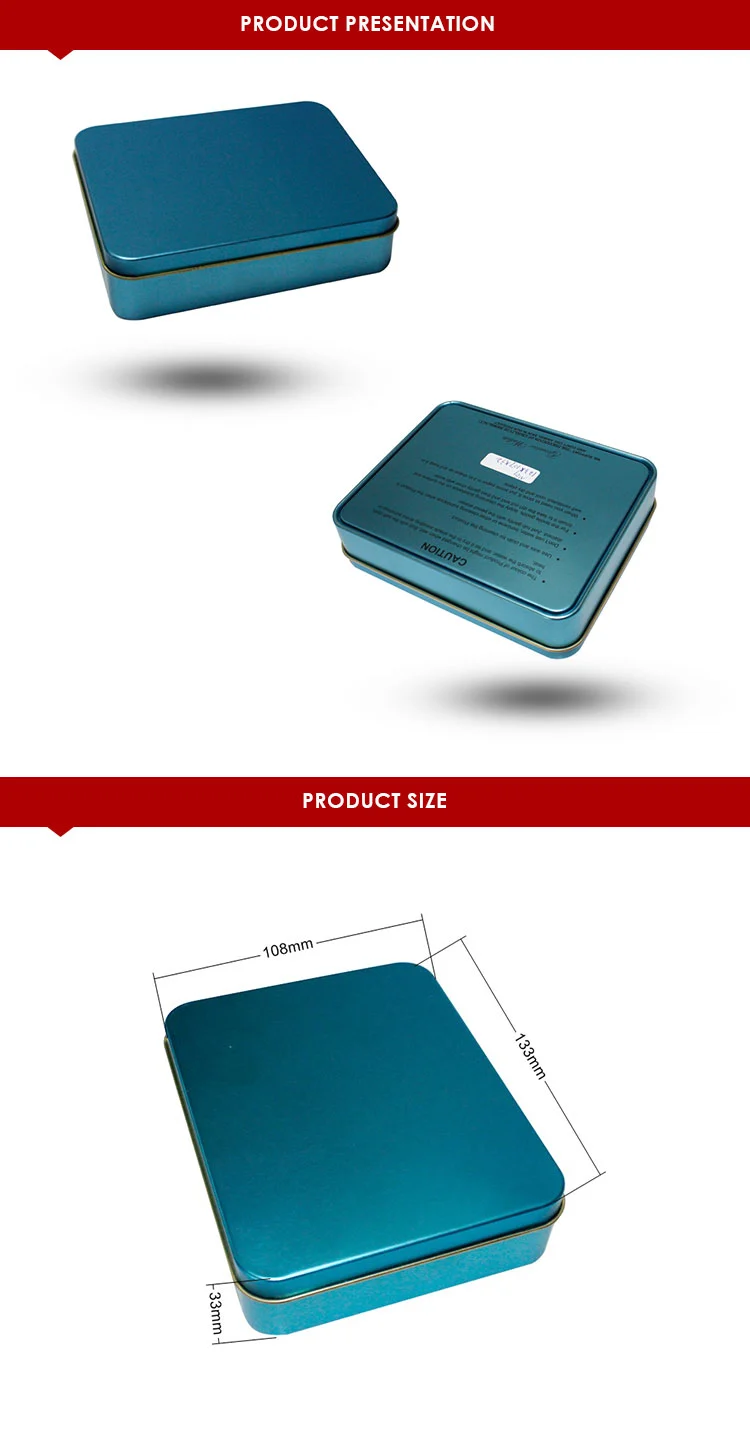 Food Grade Metal Tin Boxes / Custom Printed Tea Caddy / Cookie Tin