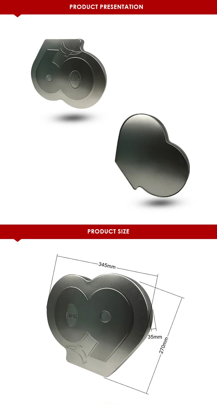 Custom Number 60 Unique Design Metal Tin Gift Boxes
