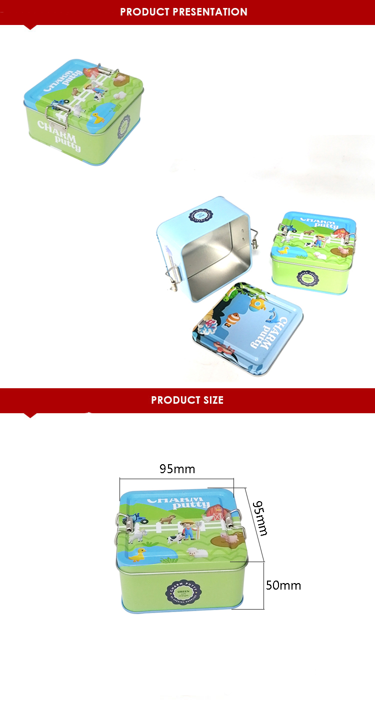 Reusable Christmas tin boxes with hinged lids—charming gift packaging that doubles as festive decor.