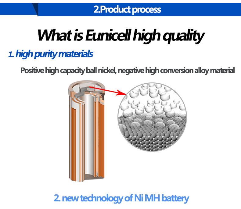 NIMH AA 400mAh 1.2V 2