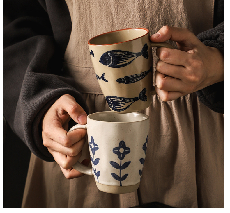 Stoneware Japanese Style hand painted mug manufacturer