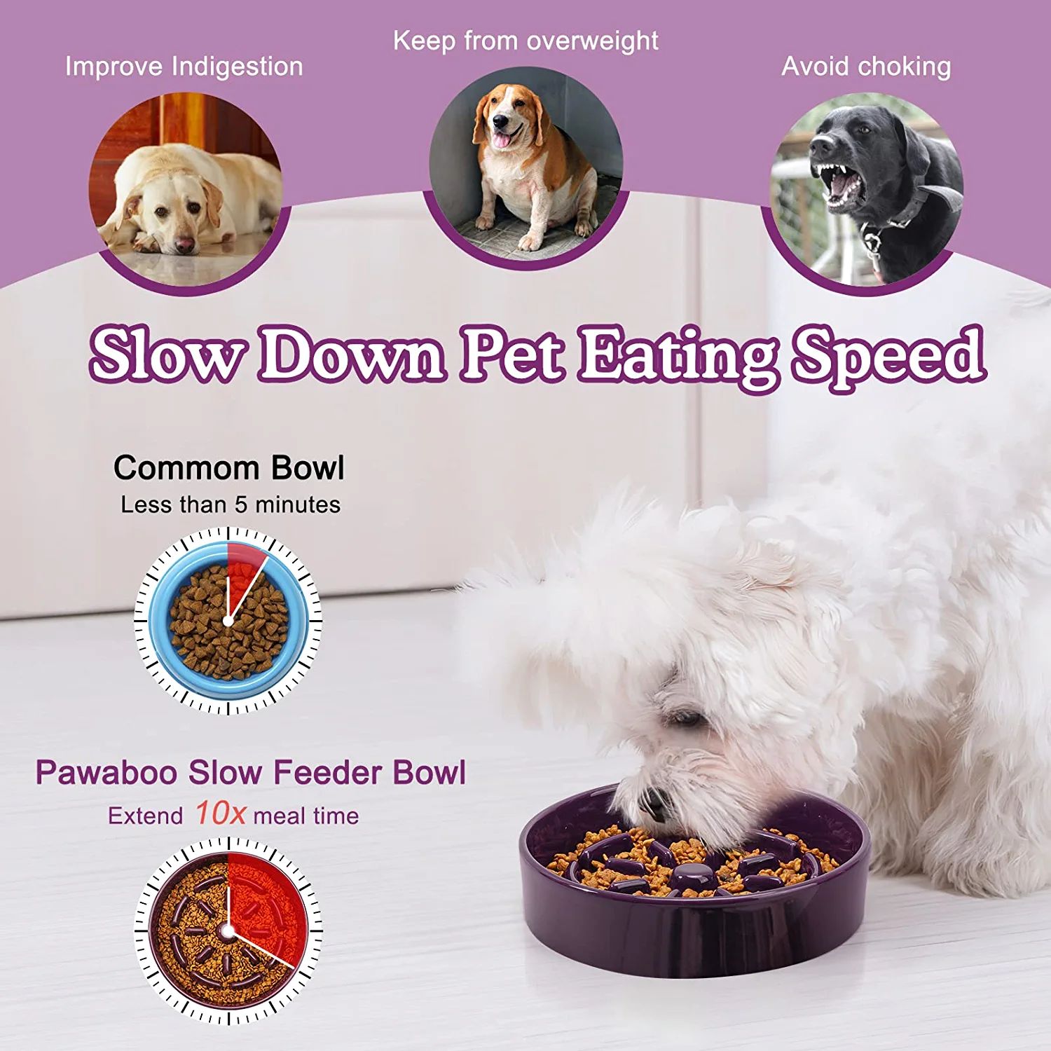 Ceramic Anti Gulping Slow Eating Bowl manufacturer