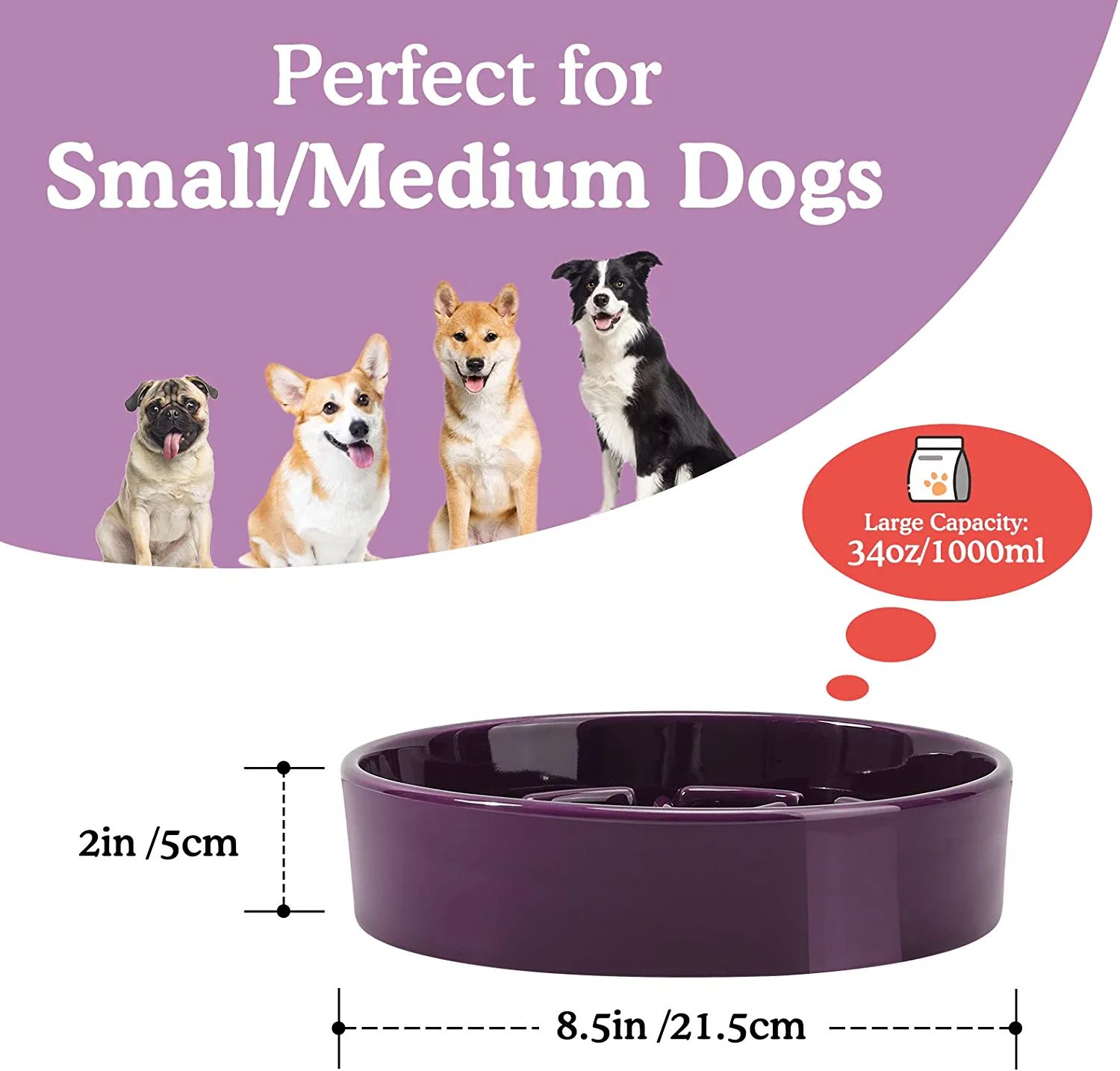 Ceramic Anti Gulping Slow Eating Bowl manufacturer