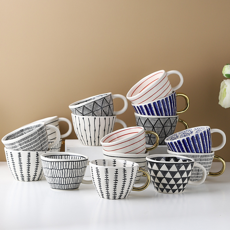 Hand Painted ceramic cafe cup manufacturer