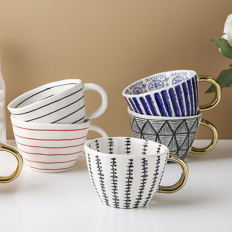 Hand Painted ceramic cafe cup manufacturer
