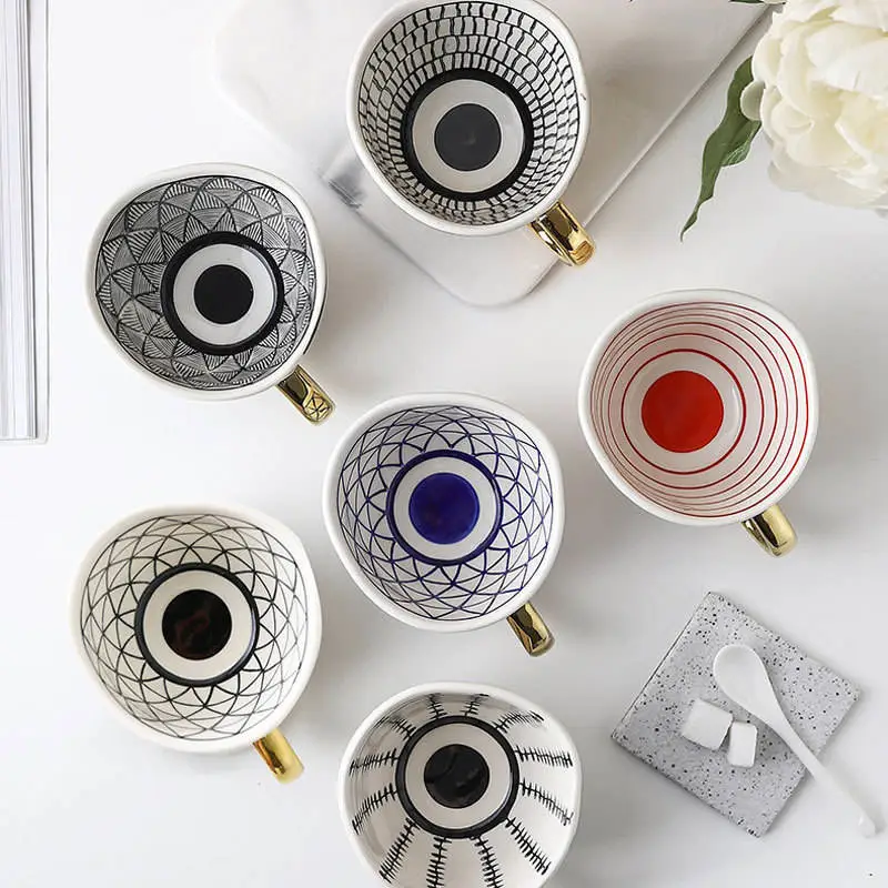 Hand Painted ceramic cafe cup manufacturer