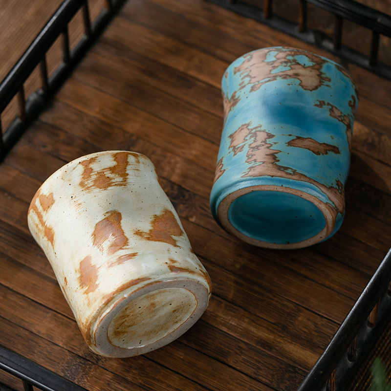 Vintage Japanese Explosive Ceramic Glazed Cup Manufacturer