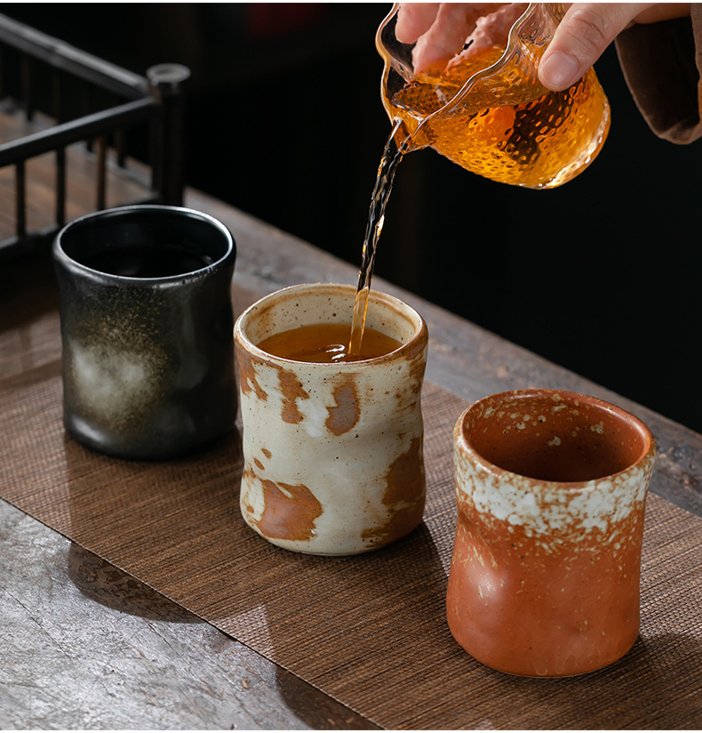 Vintage Japanese Explosive Ceramic Glazed Cup Manufacturer