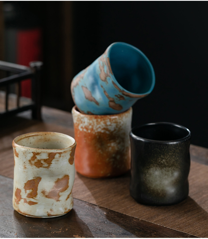 Vintage Japanese Explosive Ceramic Glazed Cup Manufacturer