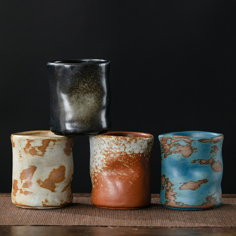Vintage Japanese Explosive Ceramic Glazed Cup Manufacturer