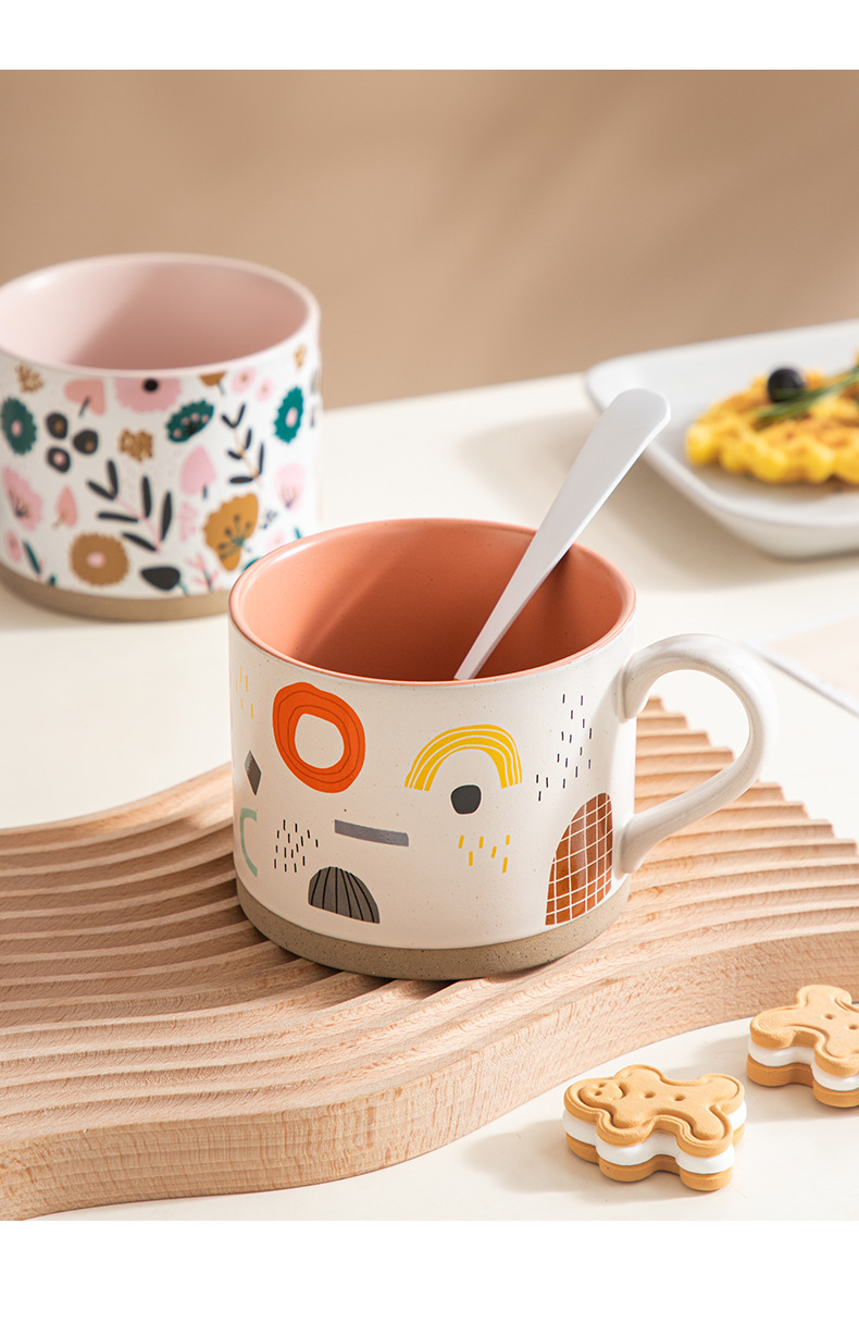 Retro ceramic cafe cup manufacturer