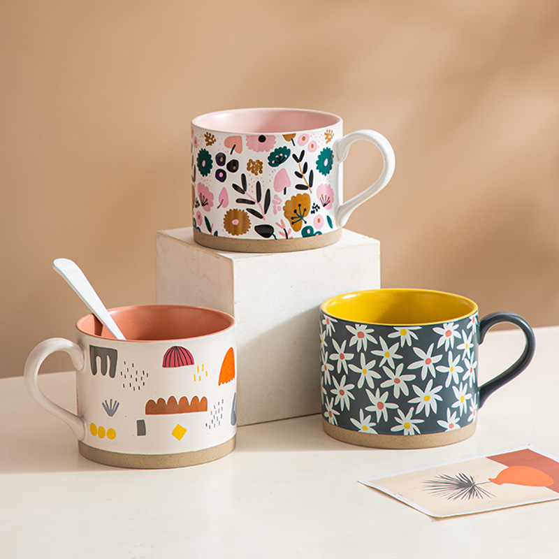 Retro ceramic cafe cup manufacturer