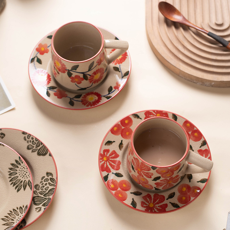 Retro porcelain mug set manufacturer