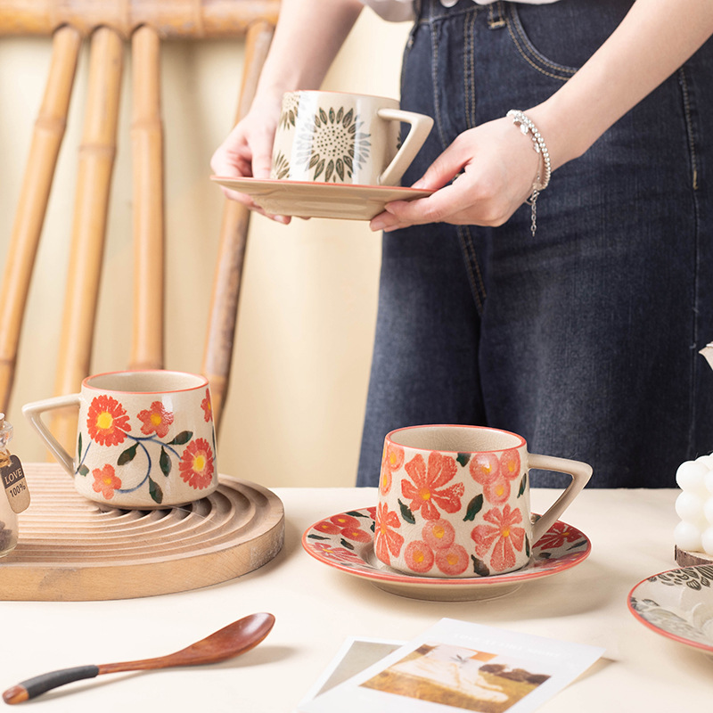 Retro porcelain mug set manufacturer