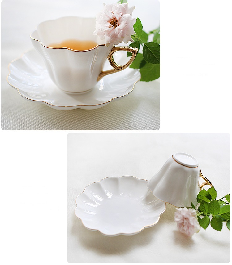 Golden Painted Porcelain Mug Set Manufacturer