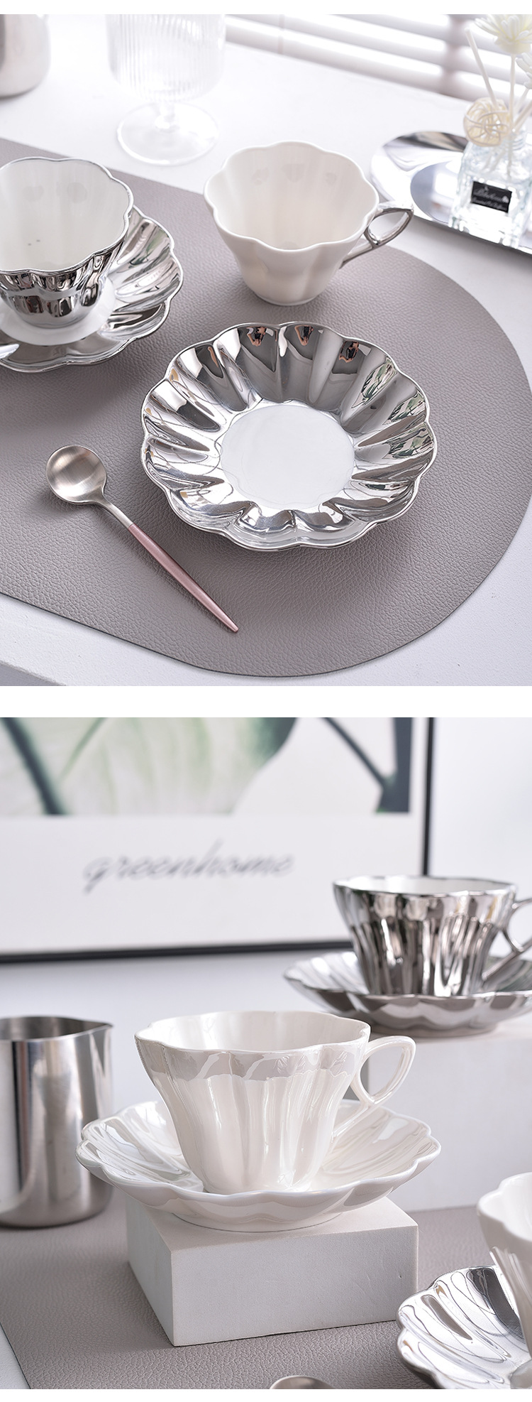 Electroplated Silver Tea Cup Set Manufacturer