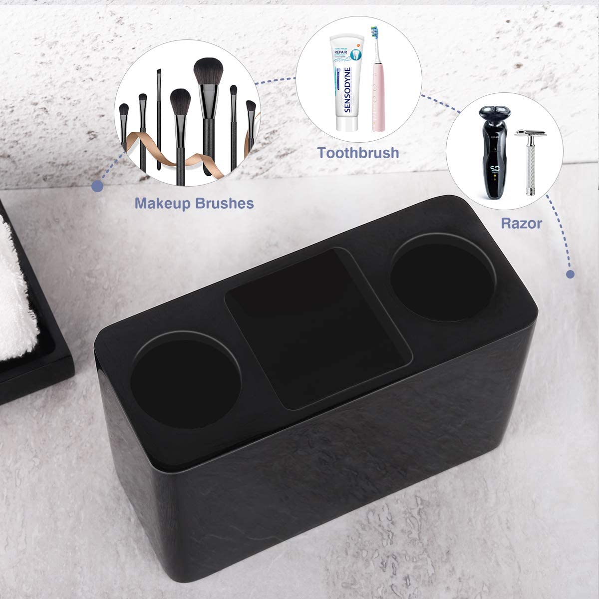 Polyresin Countertop Tooth Set Storage Manufacturer