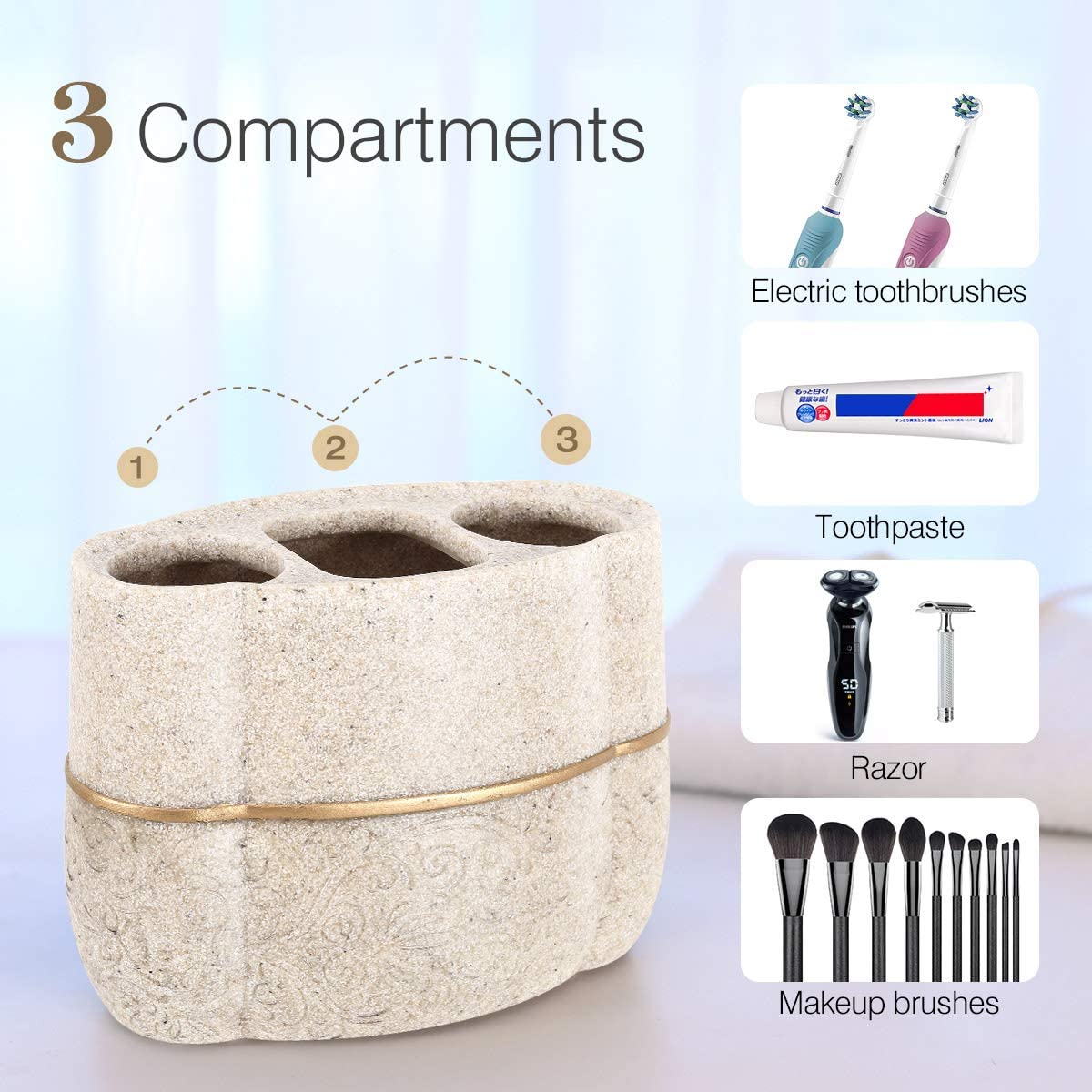 Bathroom Resin Toothbrush Organizer Manufacturer