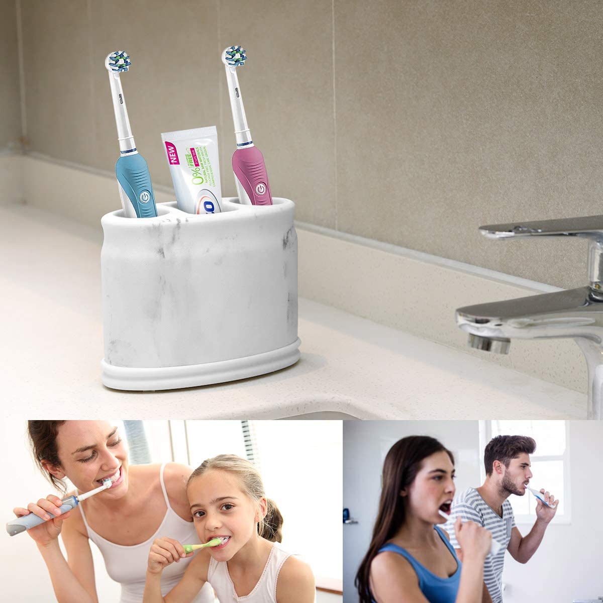 Resin Marble Pattern Toothbrush Stand Manufacturer