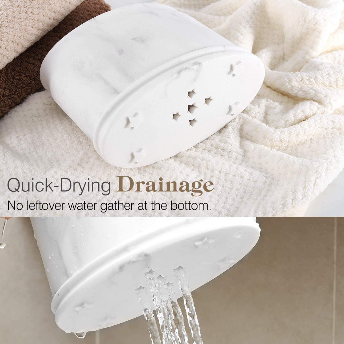 Resin Marble Pattern Toothbrush Stand Manufacturer