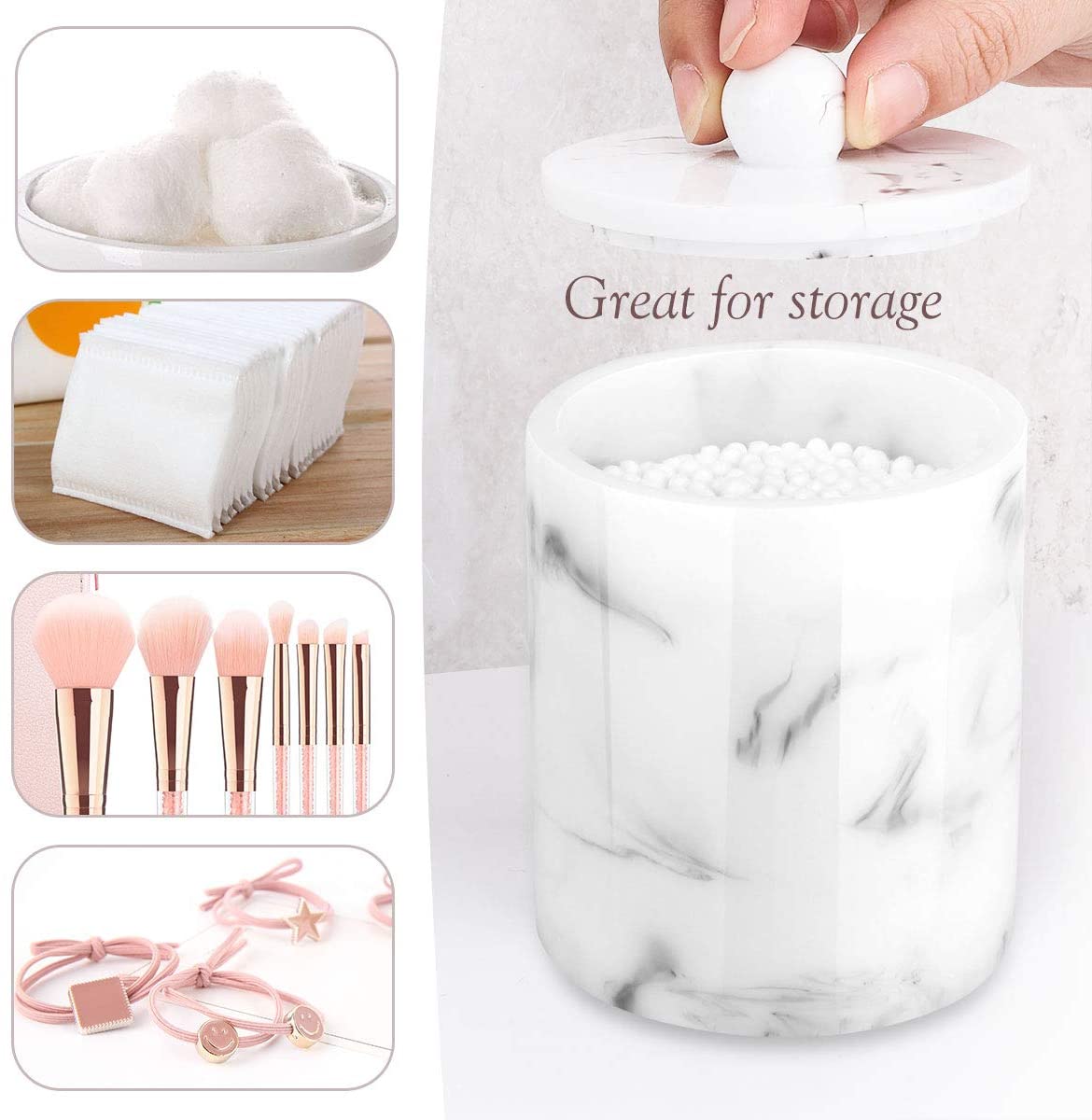 Round Shape Resin Cotton Jar Manufacturer