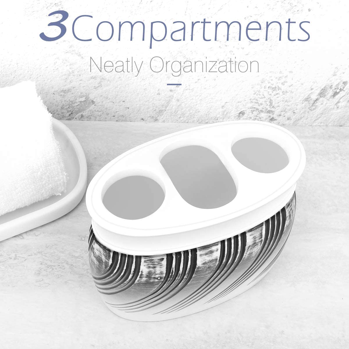 Hygienic Handmade 3 Slots Toothbrush Holder Manufacturer