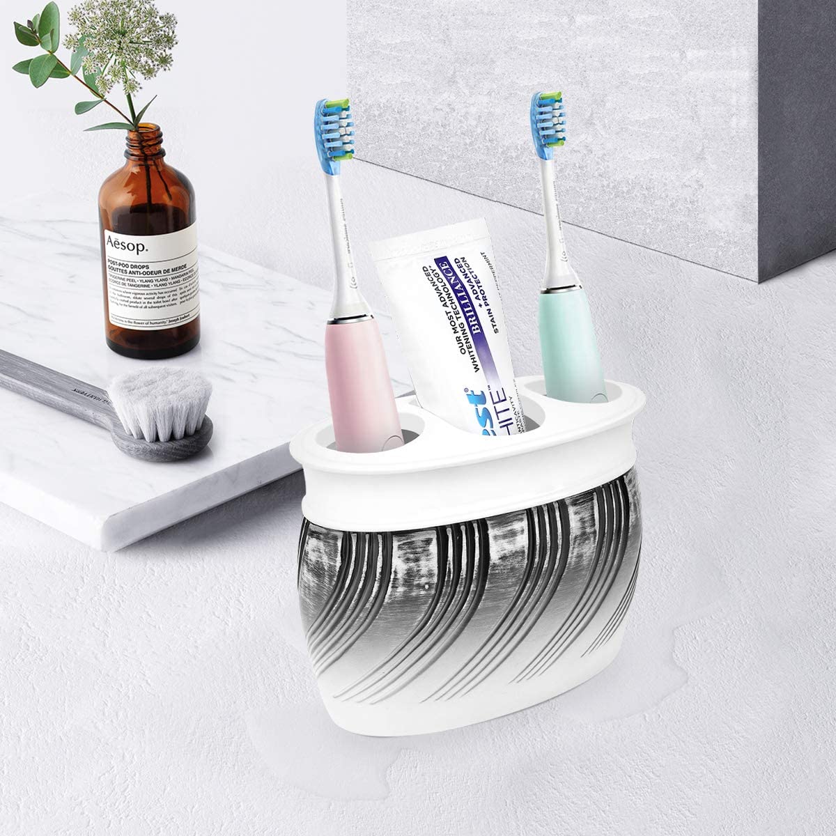 Hygienic Handmade 3 Slots Toothbrush Holder Manufacturer