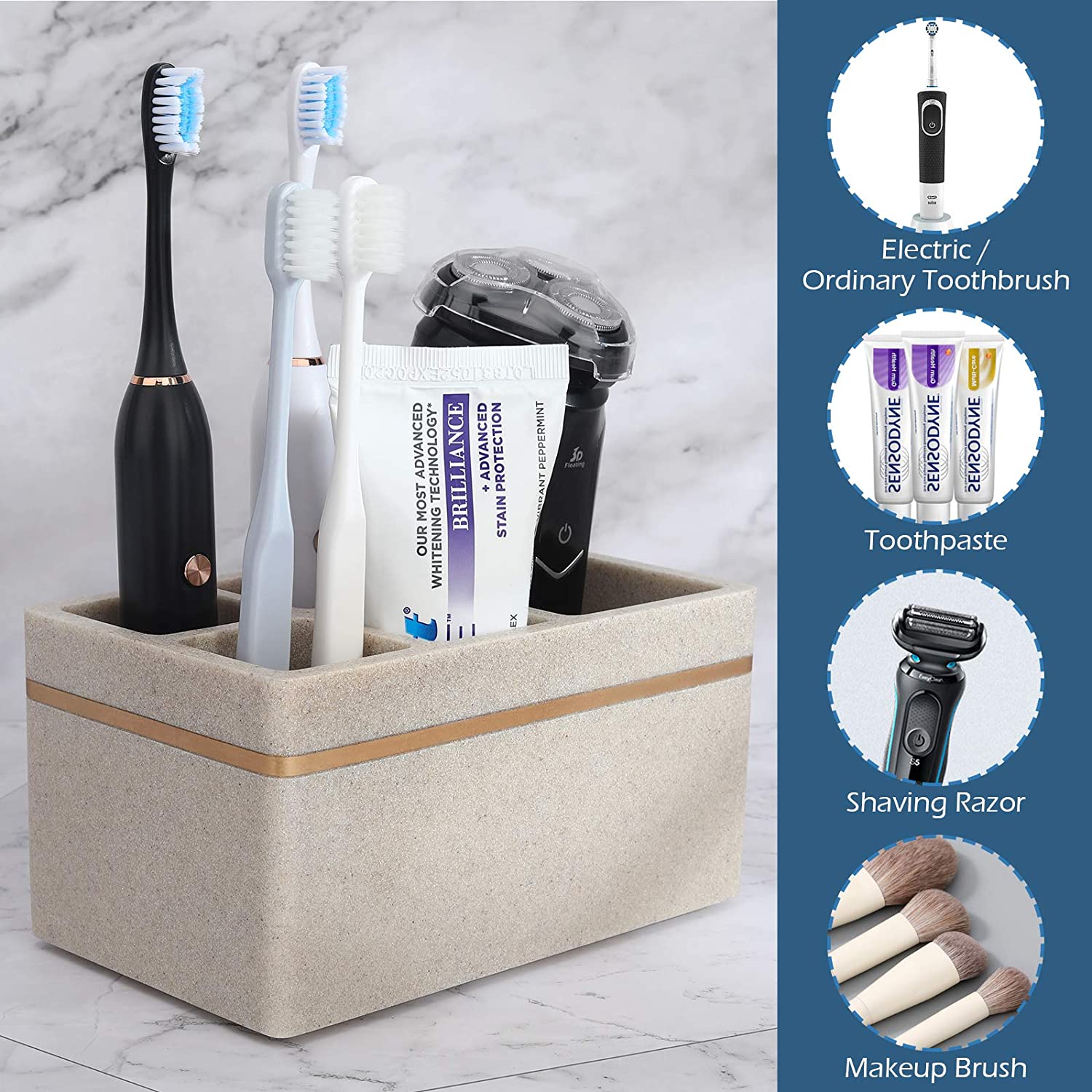 5 Slots Desktop Tooth Brush Gatherer Manufacturer