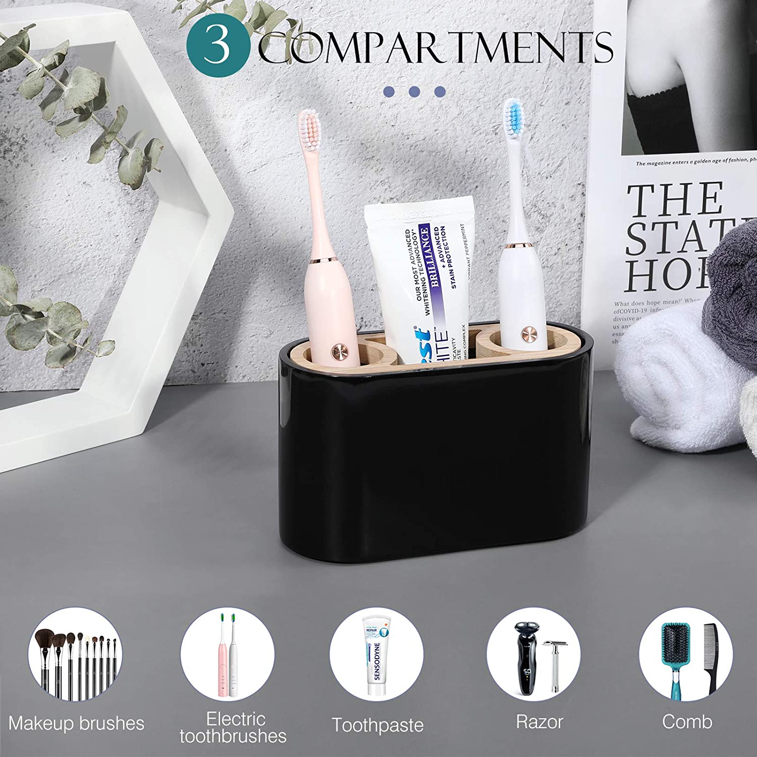 Caddy 3 Slots Toothbrush Holder Manufacturer