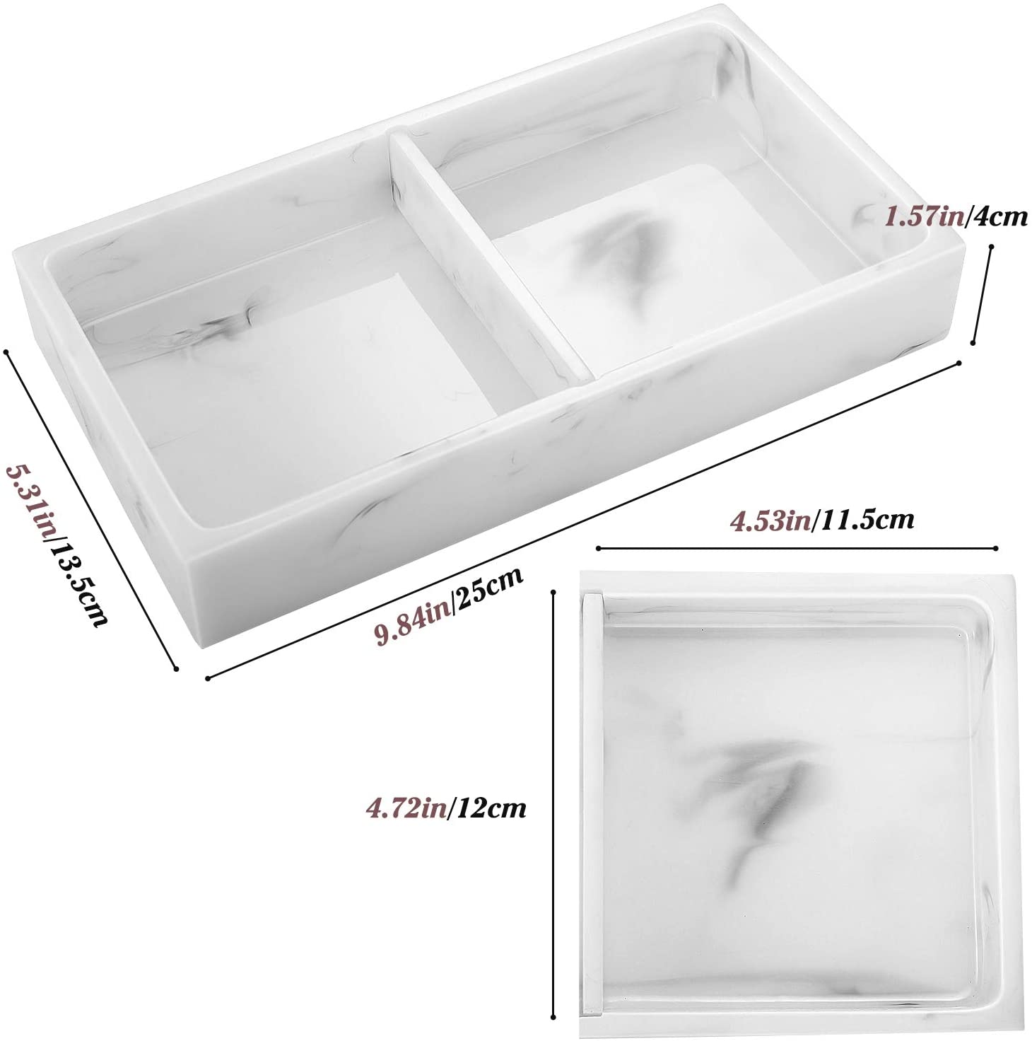 Double Compartment Resin Tray Manufacturer