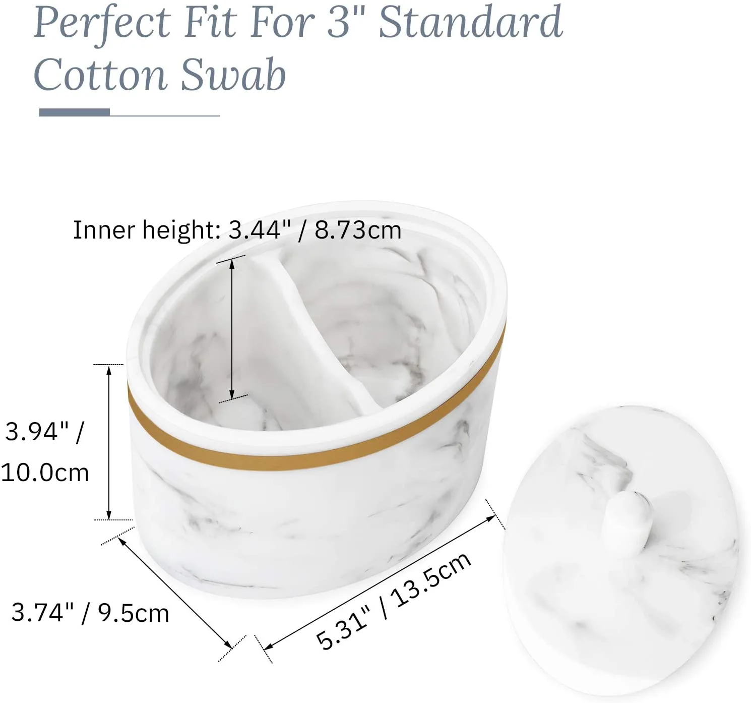 2 Compartments Resin Cotton Jar Manufacturer